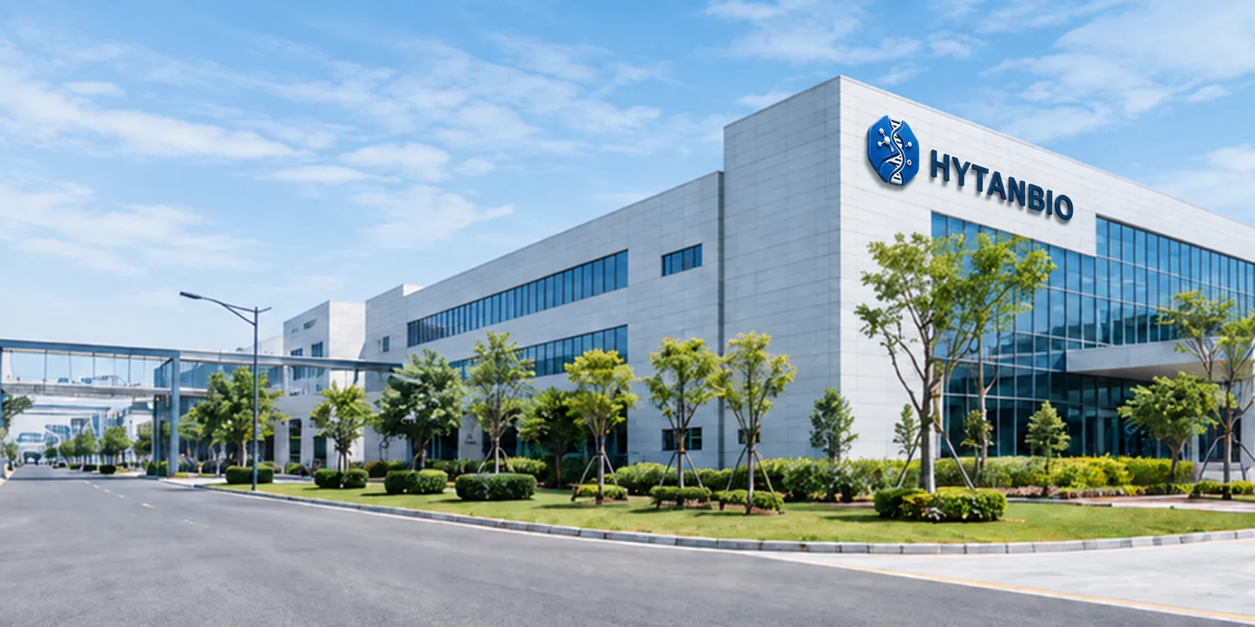 Illustration of Hytanbio manufacturing facility exterior